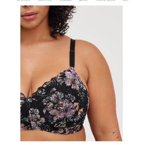 40C Lightly Lined Everyday Wire-Free Bra Lace Floral With 360° Back Smoothing - Picture 3 of 6